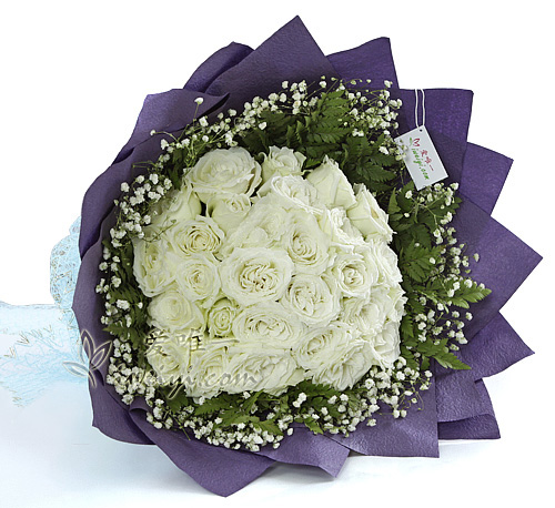 bouquet de roses blanches