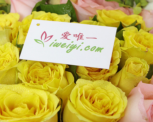 envoyer un bouquet de roses jaunes et de couleur rose en Chine