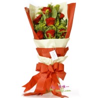 O buquê de flores «Paixão e amor por ela»