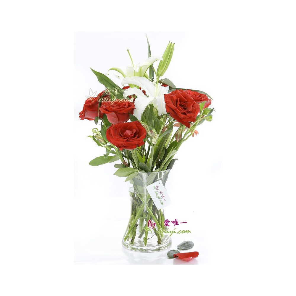 O Vaso de Rosas Vermelhas e Lírios Brancos « Fonte do Amor »