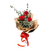 The Vase & Bouquet of Red Roses « Special One »