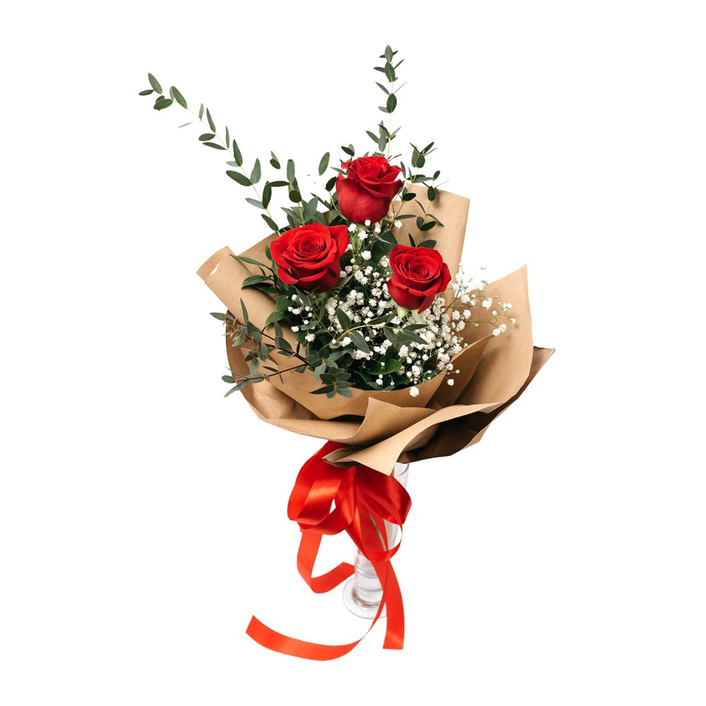 The Vase & Bouquet of Red Roses « Special One »