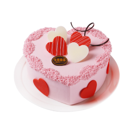 Pink Heart Shaped Fruit Cake