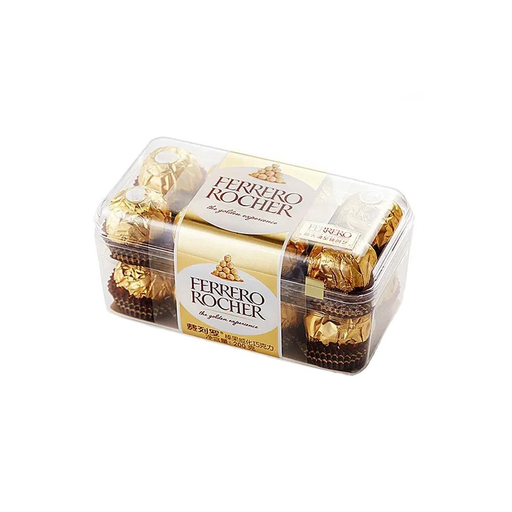 Ferrero Rocher Fine Hazelnut Chocolate One Box of 16 Pieces
