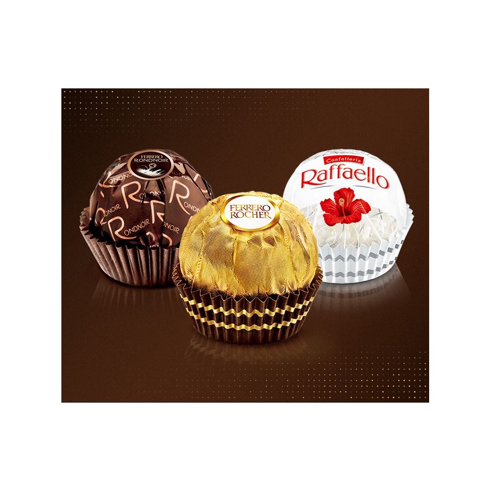 Ferrero Rocher Chocolat Coffret de 3 Saveurs Une Boîte de 24 Pièces