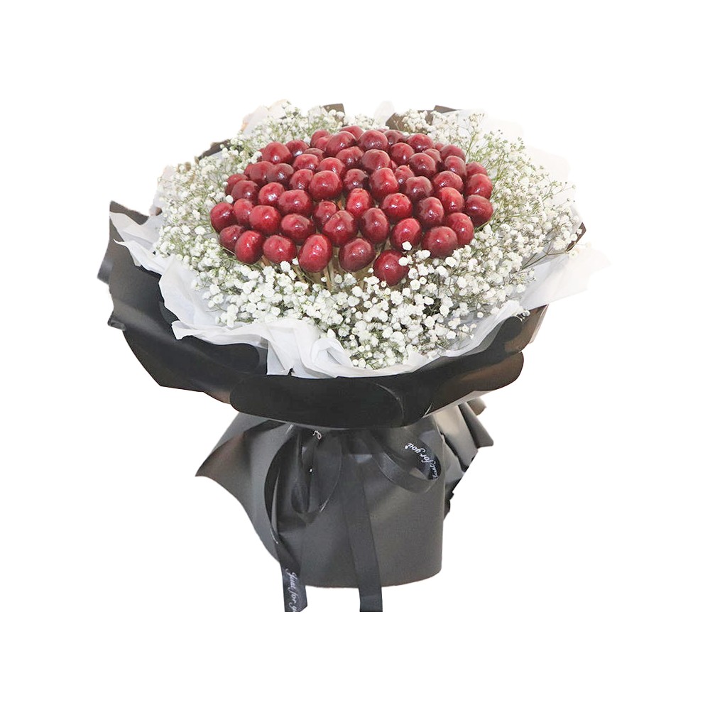 Le Bouquet de 66 Cerises « Délicieux Amour »