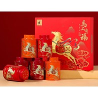 Caixa de presente de chá premium BaMa Tea com três combinações de chás de qualidade especial