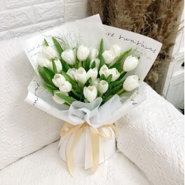 Le Bouquet de Tulipes Blanches « Blanche Neige »