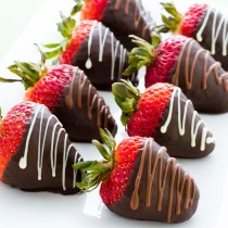 Livraison de fraises enrobées de chocolat en Chine
