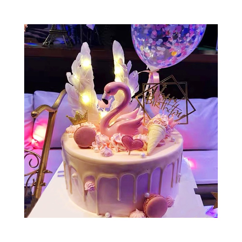 Pink Swan Celebrity Birthday Cake