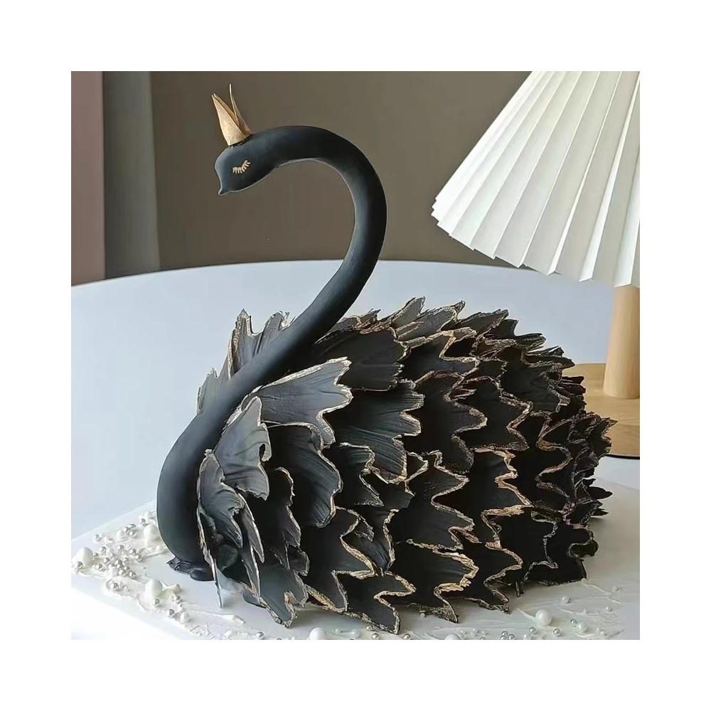 Gâteau d'anniversaire cygne noir