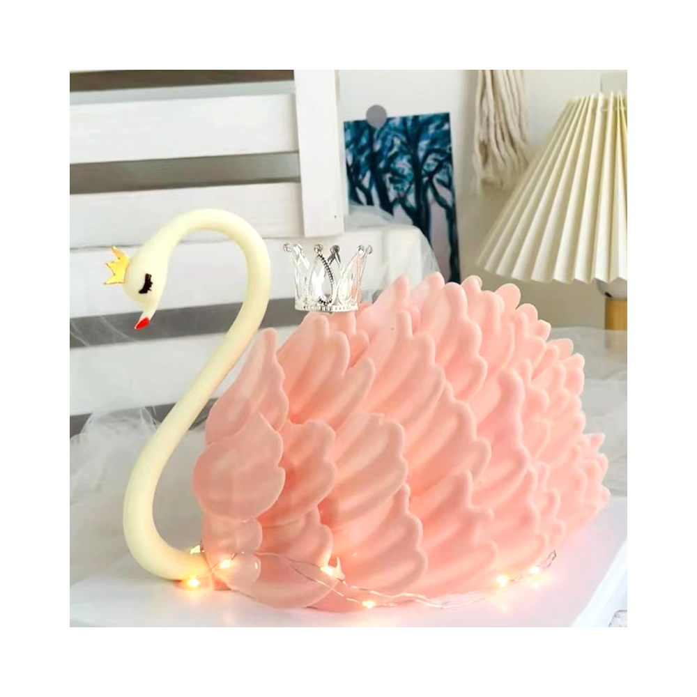 Pink swan birthday cake