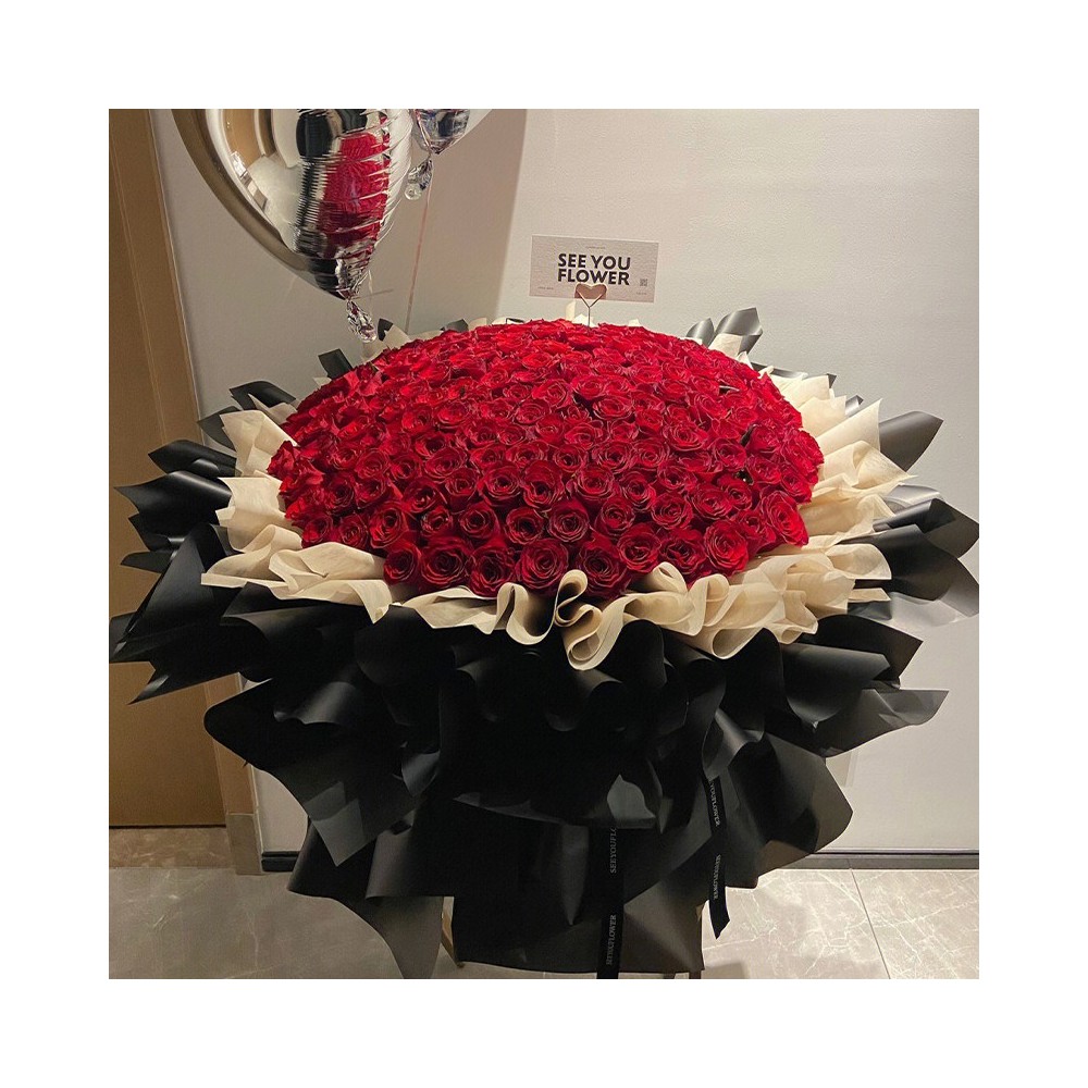 199 लाल गुलाबों का गुलदस्ता « सच्चा प्यार »