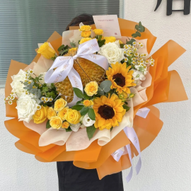 Le bouquet de durian et de fleurs