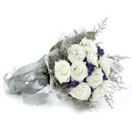 Le bouquet de fleurs « Je te chérirai toute ma vie »