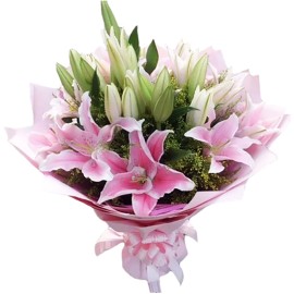 The Bouquet of Multi-Headed Fragrant Pink Lilies