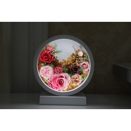 Preserved Flowers Bedside Lamp Table Gift