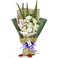 The bouquet of flowers « Happy to have you »