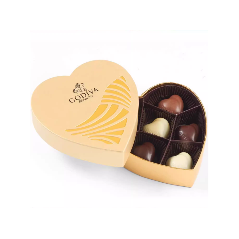 Godiva 프리미엄 초콜릿 하트 모양 금색 선물 상자