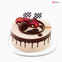 [Ganso Shop] Bolo de aniversário redondo estilo carro de luxo