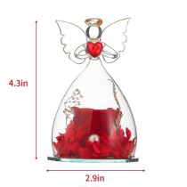 Стабилизированные цветы розы и гортензии в стеклянном куполе Angel
