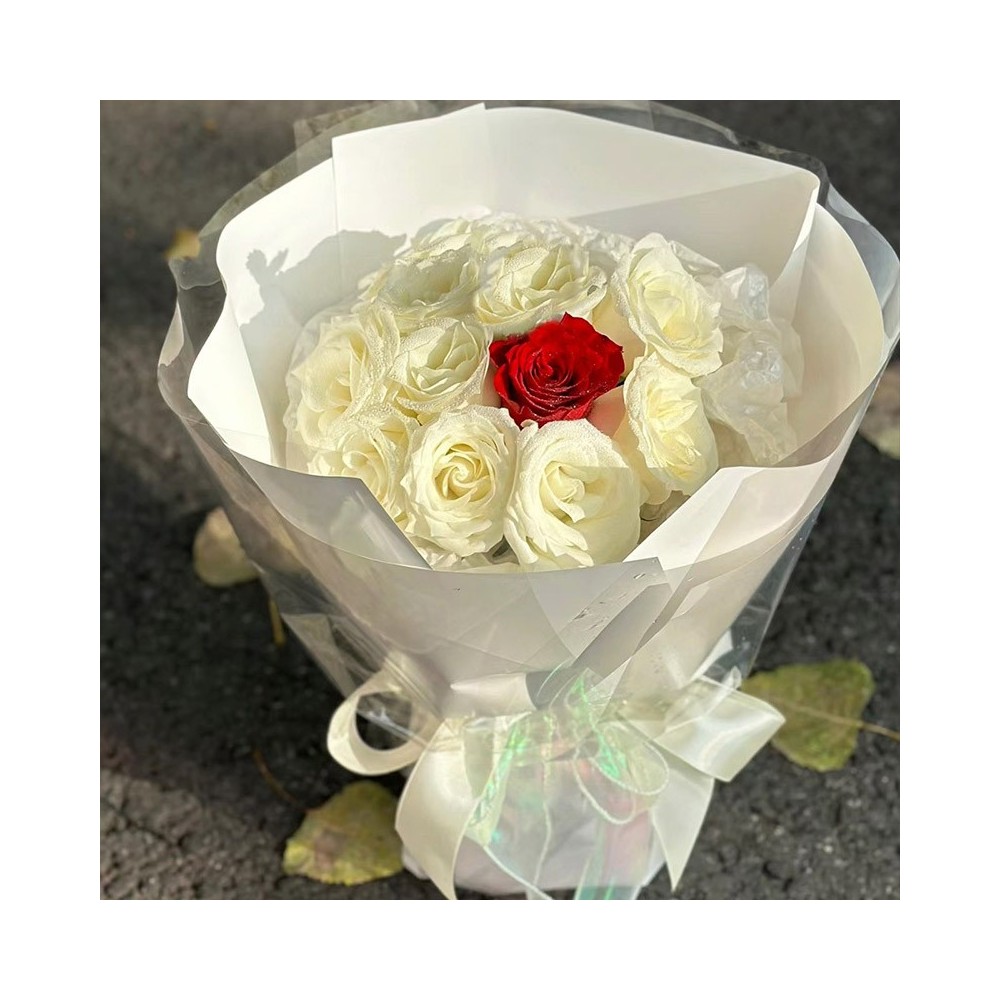 O buquê de flores « Eu te amo »