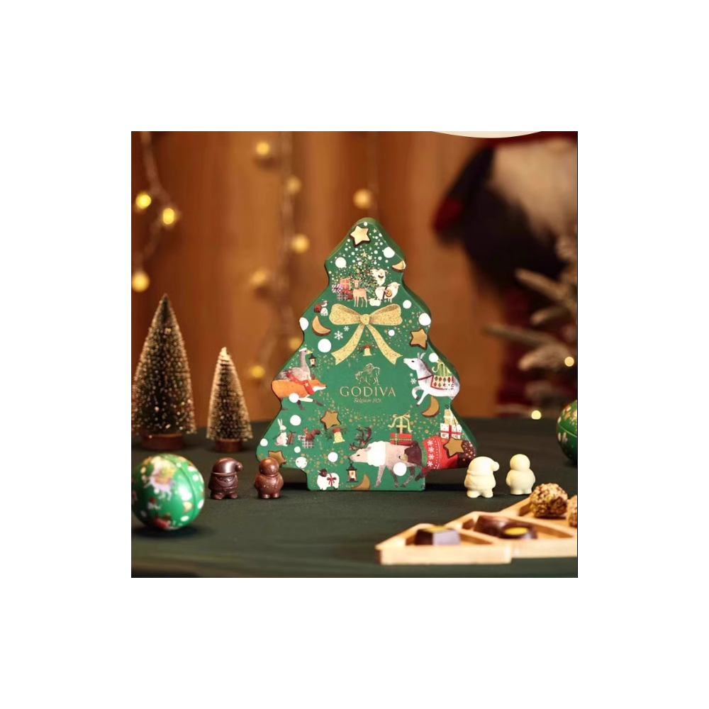 Godiva 크리스마스 트리 모양 초콜릿 선물 상자