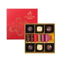 Godiva 프리미엄 초콜릿 12개 중국 설날 테마 사각형 선물 상자