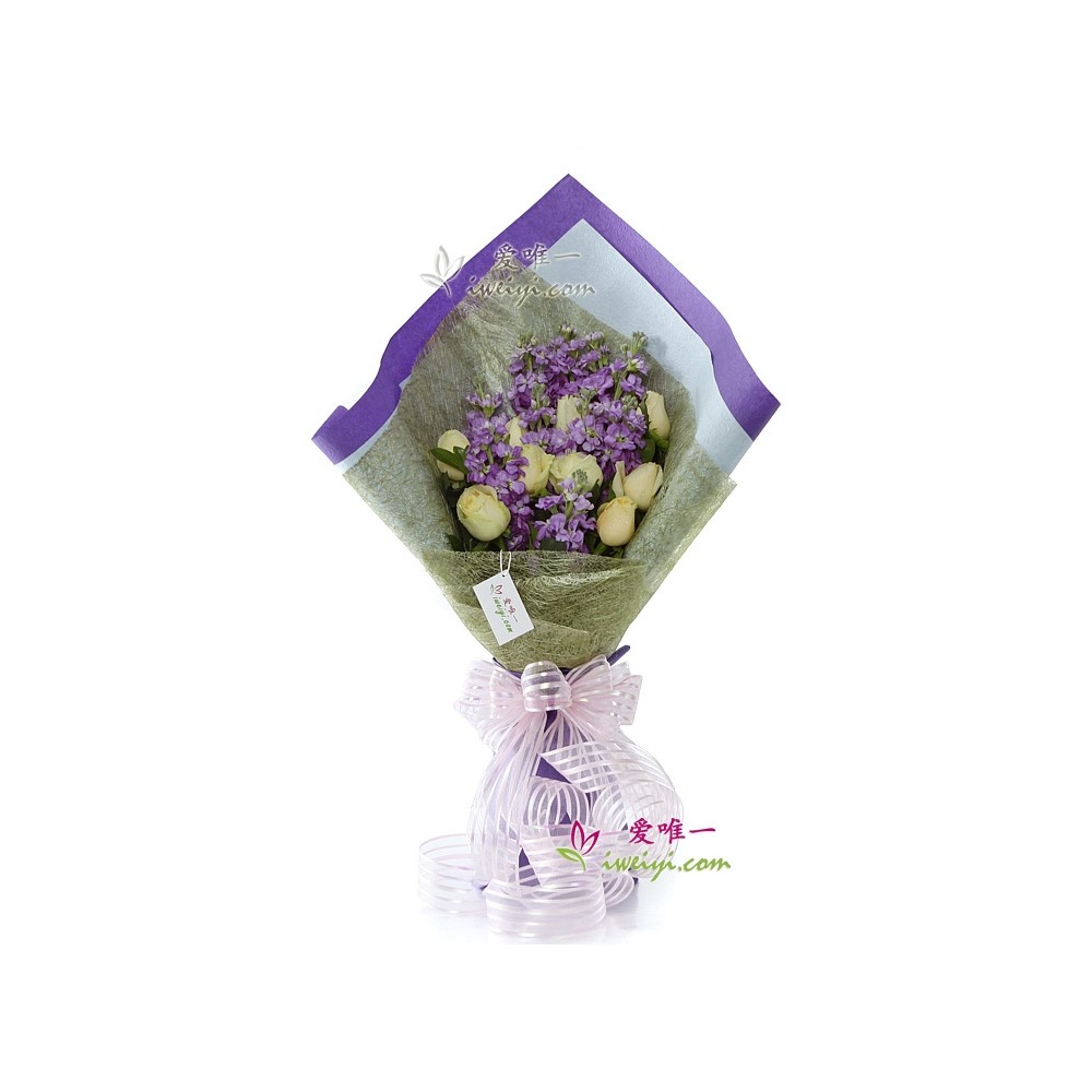 Le bouquet de fleurs « Je t'aime à chaque seconde »