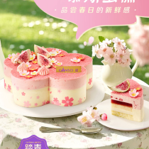Ganso 벚꽃과 딸기 무스 생일 케이크