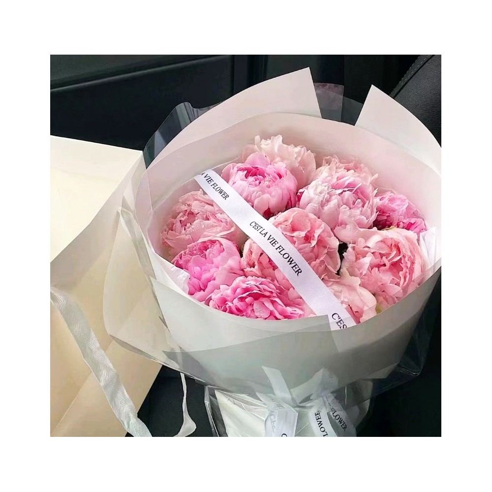 O Buquê de 10 Peônias Cor-de-Rosa « Elegância Corada »