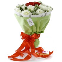 O buquê de flores « Você está no meu coração »