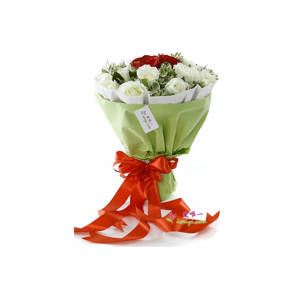 O buquê de flores « Você está no meu coração »