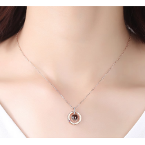 वाना मेमोरी महिलाओं का नेकलेस पेंडेंट प्रोजेक्शन के साथ: आई लव यू कहने के 100 तरीके