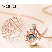 वाना एस925 सिल्वर रेडिएंट लव प्रोजेक्शन नेकलेस, आई लव यू कहने के 100 तरीके