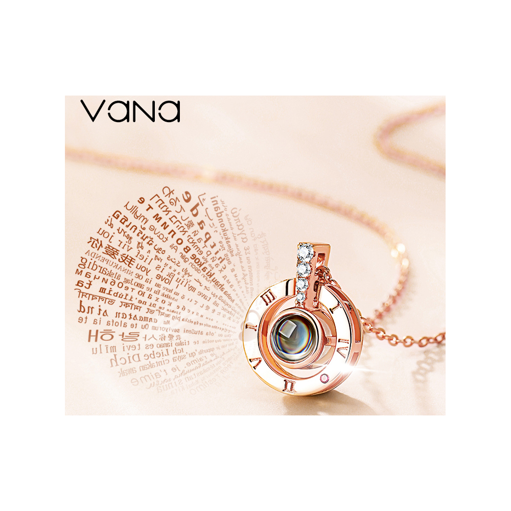 वाना एस925 सिल्वर रेडिएंट लव प्रोजेक्शन नेकलेस, आई लव यू कहने के 100 तरीके