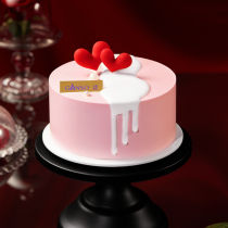 [Ganso Store] Ganso爱心粉色生日蛋糕