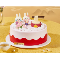 Good Health and Long Life Wishes Delicious Whipped Cream Birthday Cake