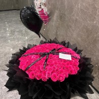 O buquê de 199 rosas magenta «Passion Drift»