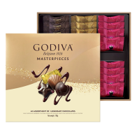 Caixa de presente Godiva Masterpieces com sortimento de chocolates, 24 unidades, 180g