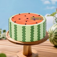 Bolo de aniversário estilo melancia Ganso