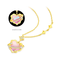 Chow Tai Seng S925 Silver Enamel Necklace