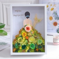 永生花相框 – 優雅淑女花裙設計