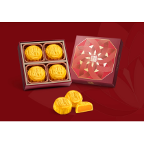 Caixa de presente premium de bolos da lua do Festival do Meio Outono da Península (4 unidades)