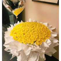 99朵黃玫瑰花束 « 幸福的陽光 »