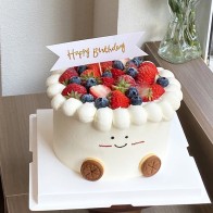 新鮮草莓藍莓生日蛋糕－可愛設計