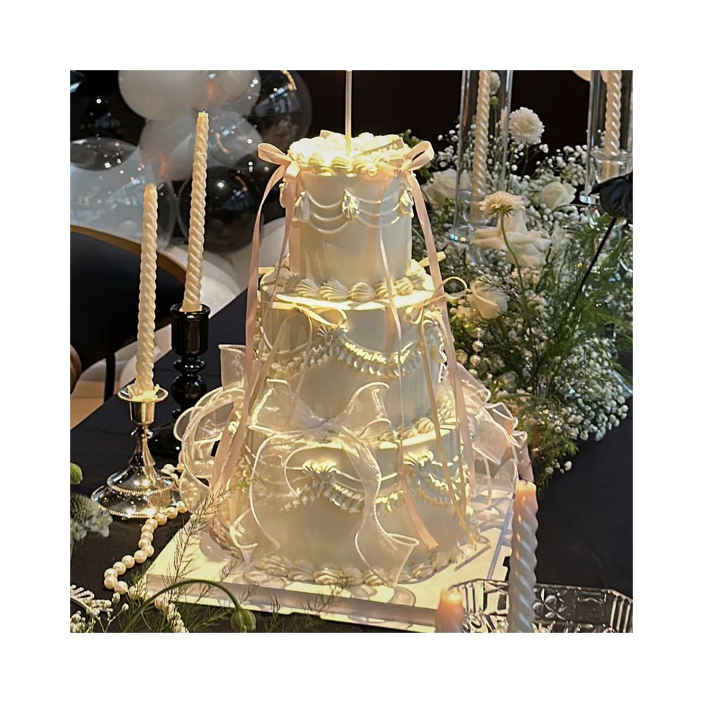 Multi-Tier Ribbon Celebration Birthday Cake