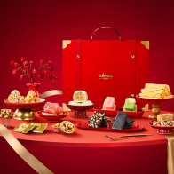 Ganso Confezione regalo di snack assortiti per il capodanno cinese, in valigetta rossa premium