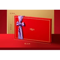 Ganso Geschenkbox zum Chinesischen Neujahr mit Tee, Snacks und Neujahrsschal (Edition mit lila Schleife)