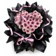 52 roses prune · Bouquet en forme de cœur